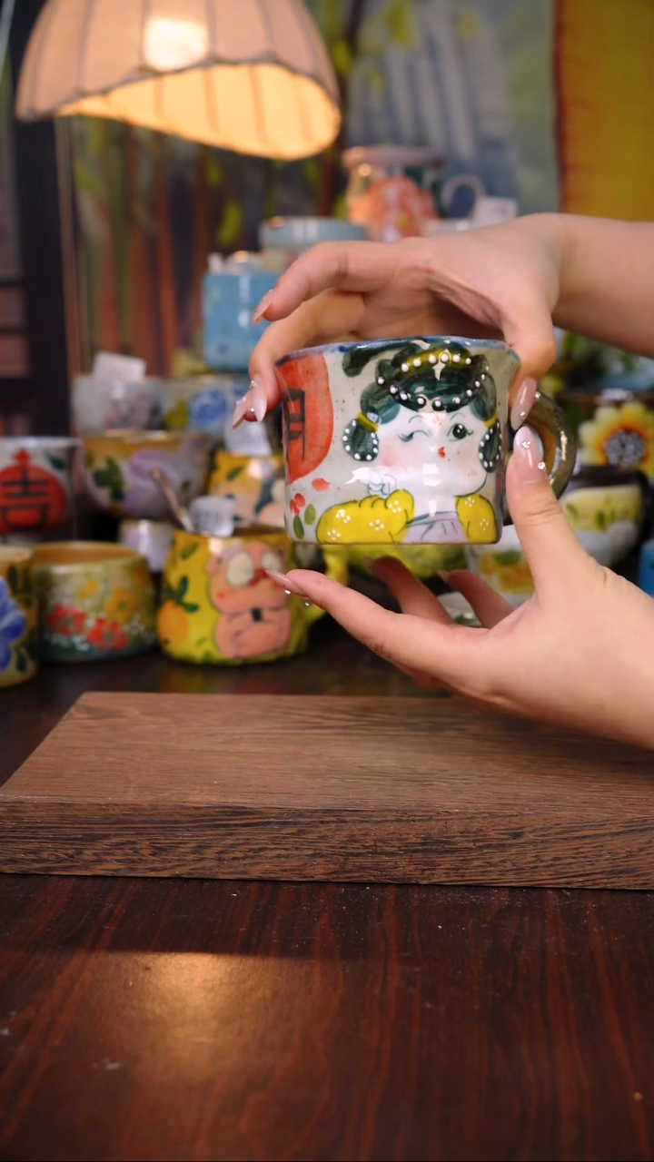 摆件泥垚手作 景德镇手工手绘陶瓷器物 勺子随机