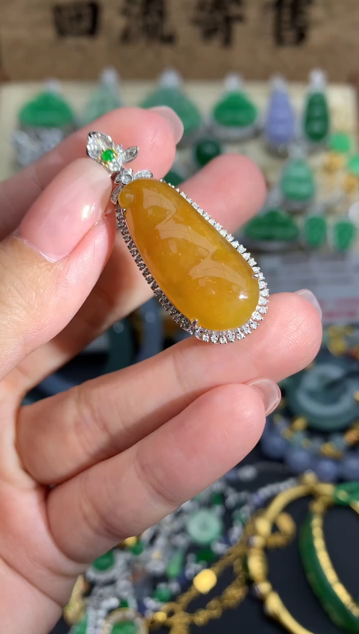 【闪购商品】翡翠颈饰18K金镶嵌506-中国好珍宝