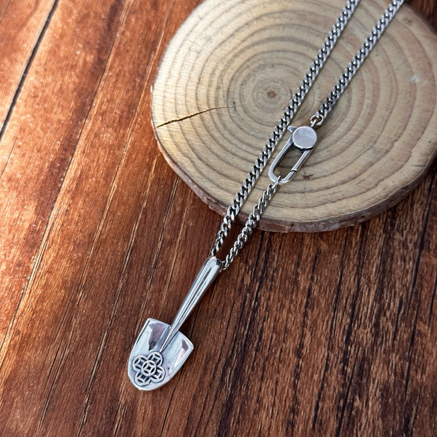 吊坠925银 铲钱铲子金刚杵吊坠(不含链)时尚银制个性 DY5554