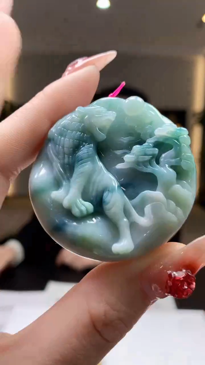 【闪购商品】定制翡翠未镶嵌1083ry-毛货挂件9