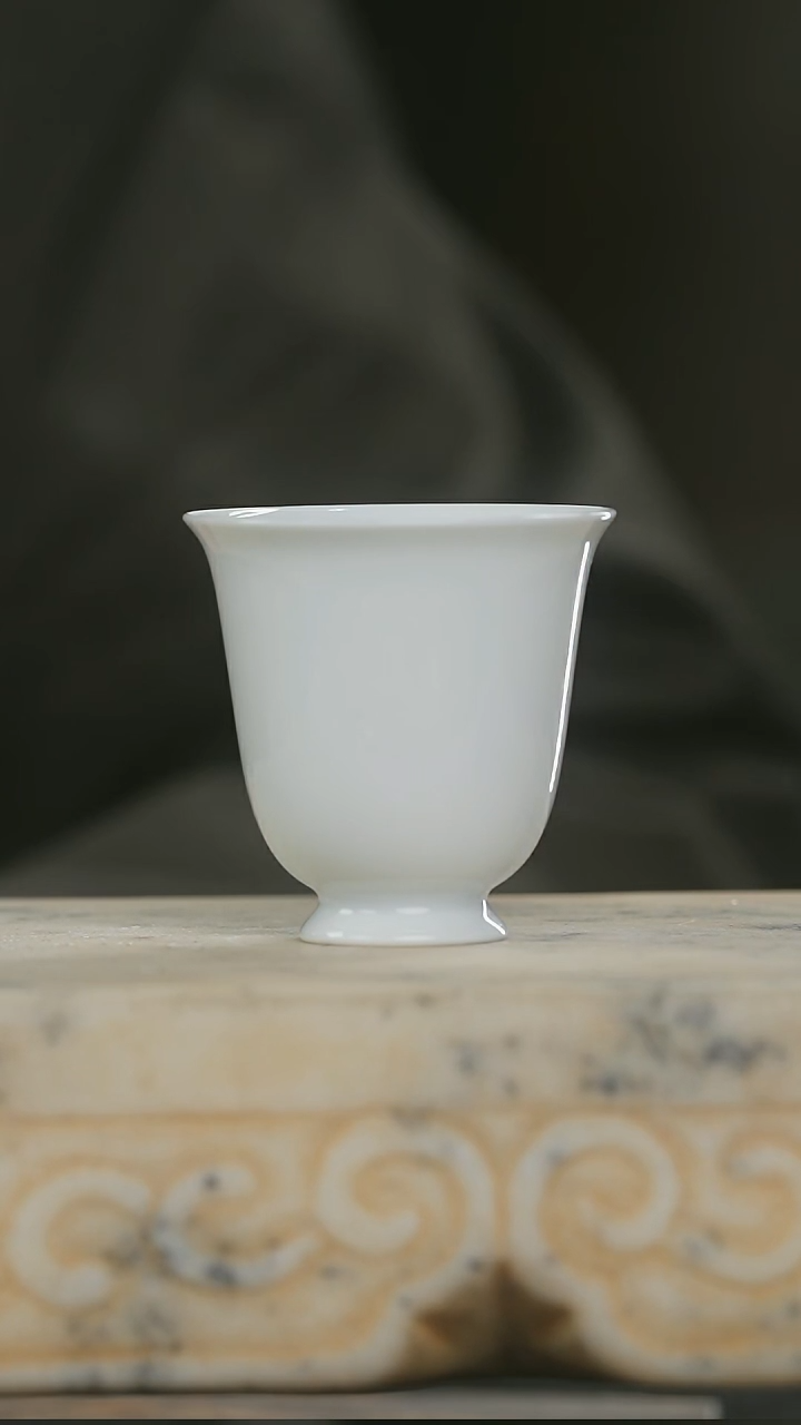 杯子陶瓷白胎高足杯白胎高足杯