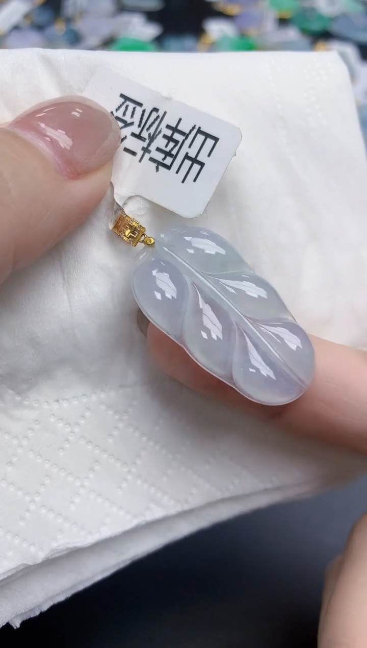 【闪购商品】翡翠颈饰18K金镶嵌天然缅甸翡翠A货