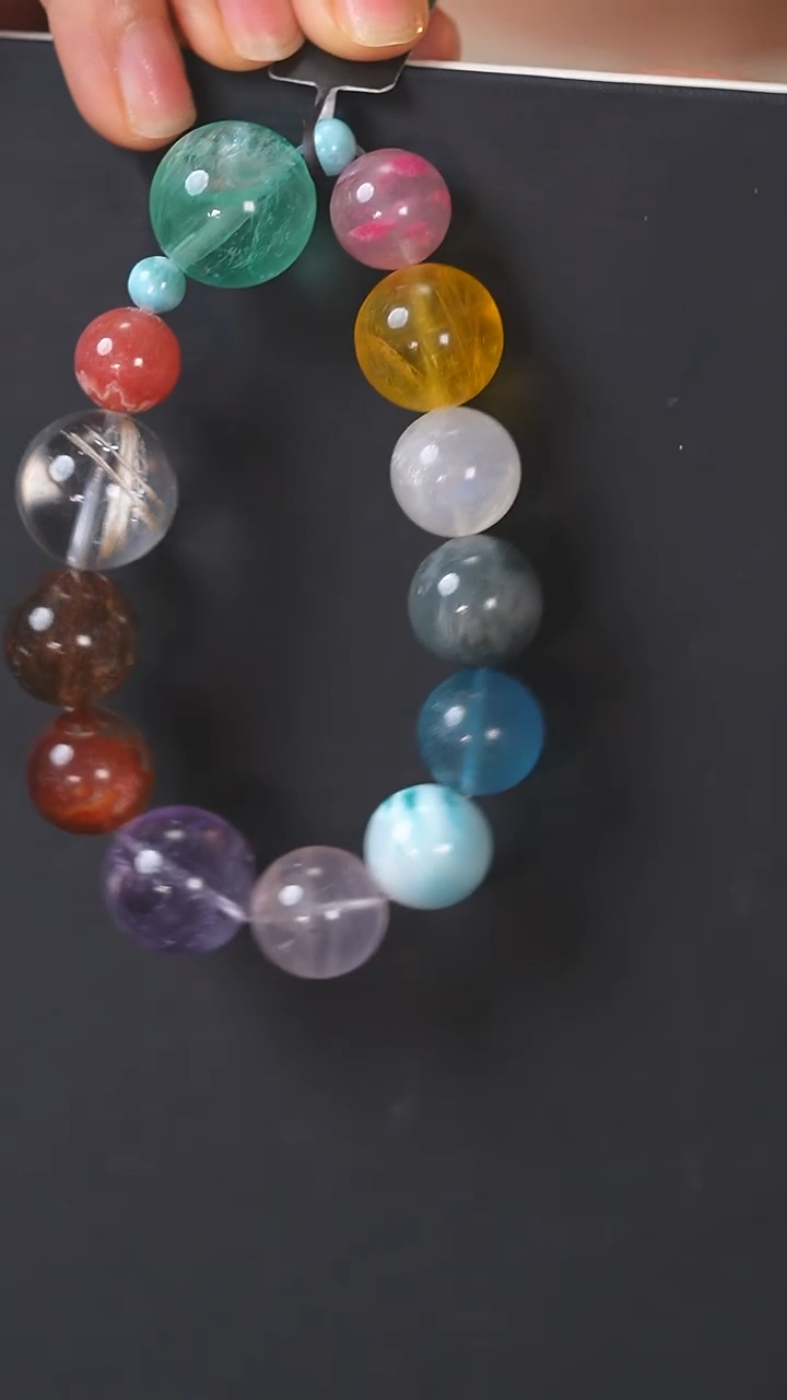 合成水晶未镶嵌多宝多福 多宝 手串