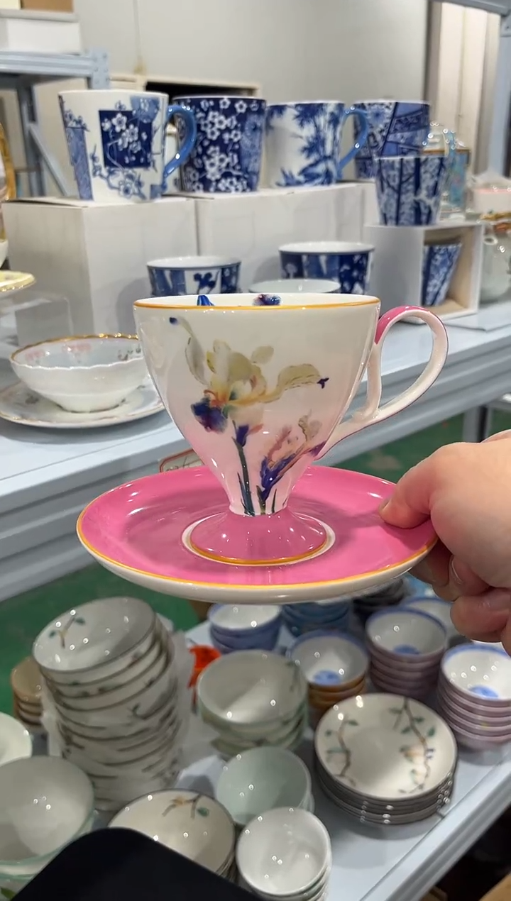 杯子骨瓷（简装）咖啡杯碟一套