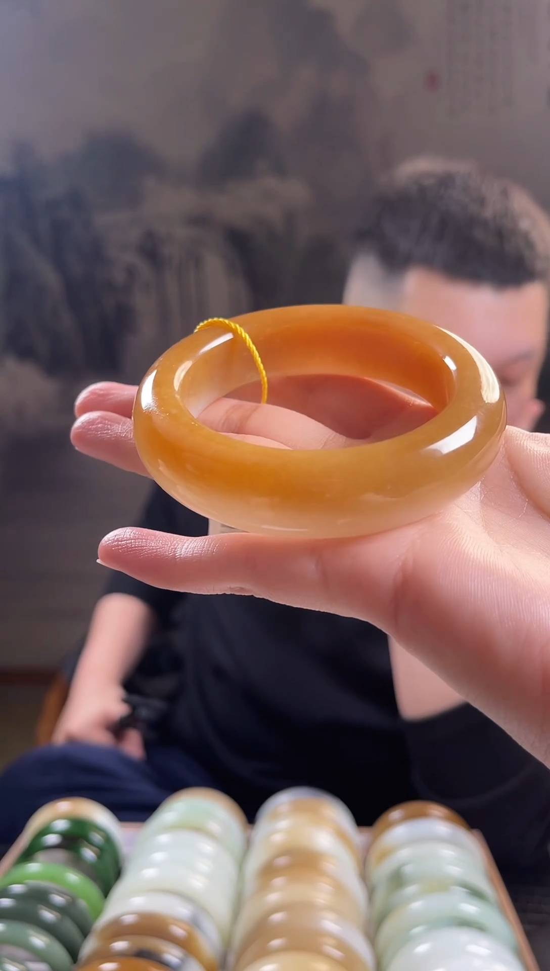 未镶嵌手镯和田玉57+圈口8654