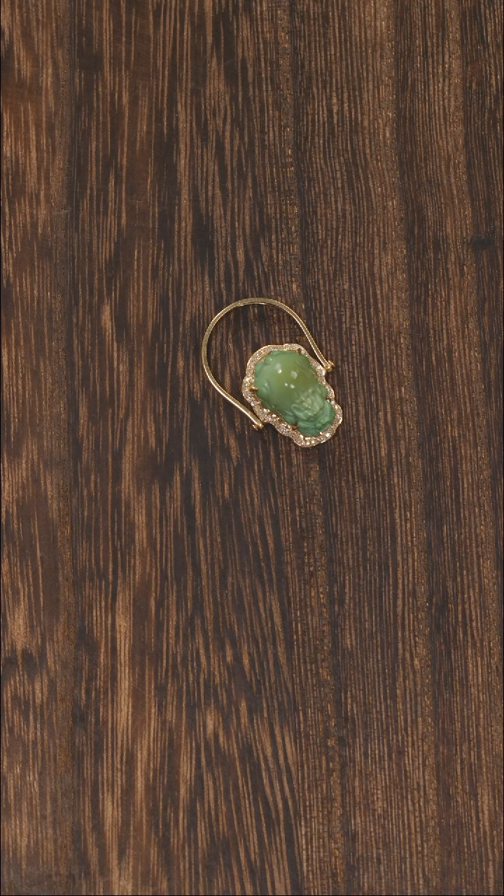 【闪购商品】绿松石戒指18K金镶嵌1