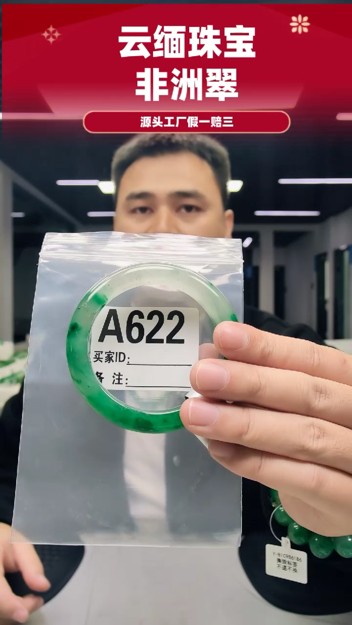 未镶嵌手镯石英质玉（非洲翠）58 59圈口A622