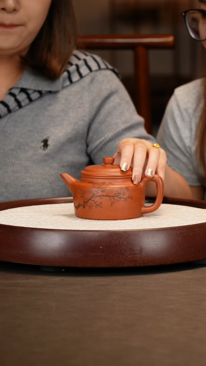 茶壶紫砂【李霓】剑流德钟 沉香泥300c+竹画
