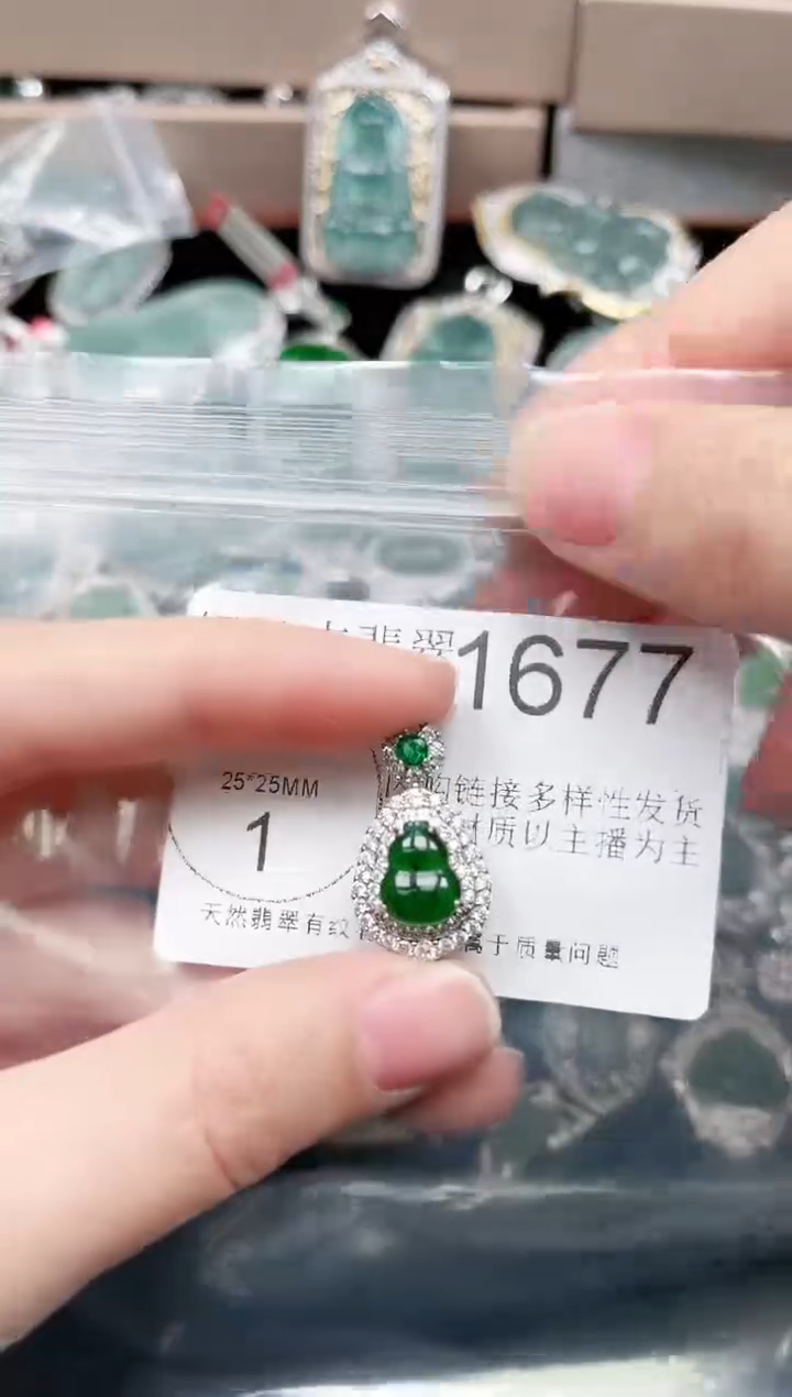 【闪购商品】翡翠颈饰未镶嵌1677赠皮绳
