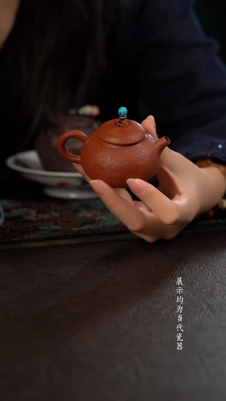 100c伟壶朱泥小泡壶 绿松石