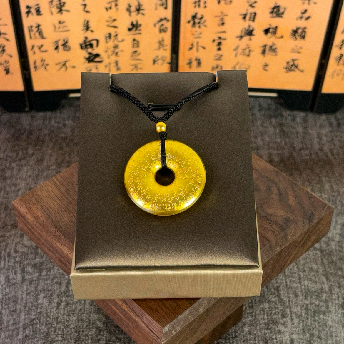 铜合金亚克力吊坠铜合金吊坠 古法心经平安扣吊坠平安扣挂时尚挂