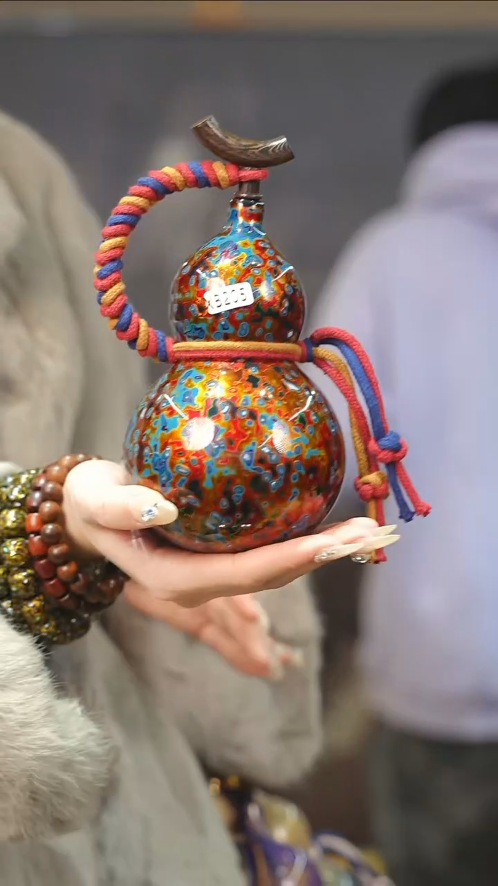 【闪购商品】XB205漆艺酒葫芦不包手串及旋转底座