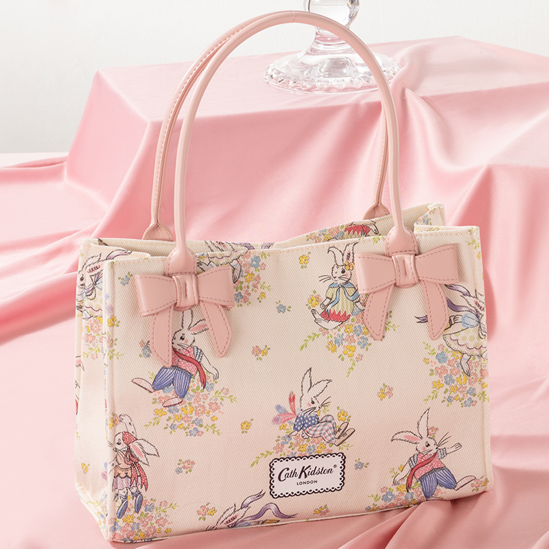 【名创优品XCath Kidston联名】花园工坊系列粉色花簇手提包