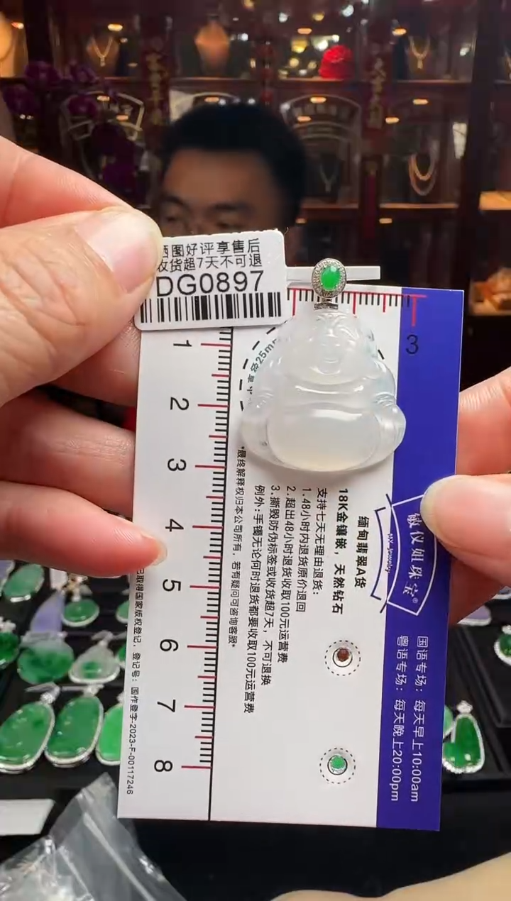 【闪购商品】翡翠颈饰18K金镶嵌DG0897冰佛公