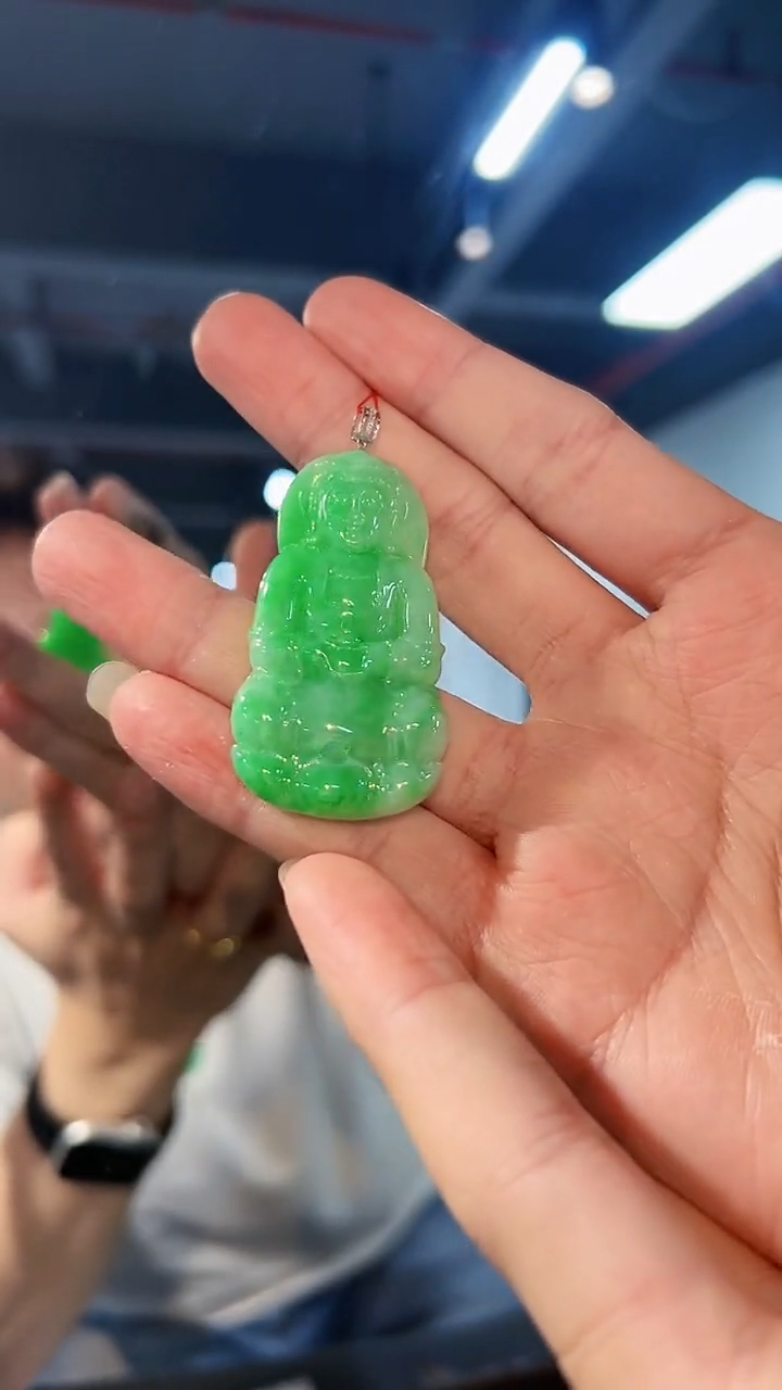 【闪购商品】翡翠颈饰18K金镶嵌缅料A货/支持复检/一件