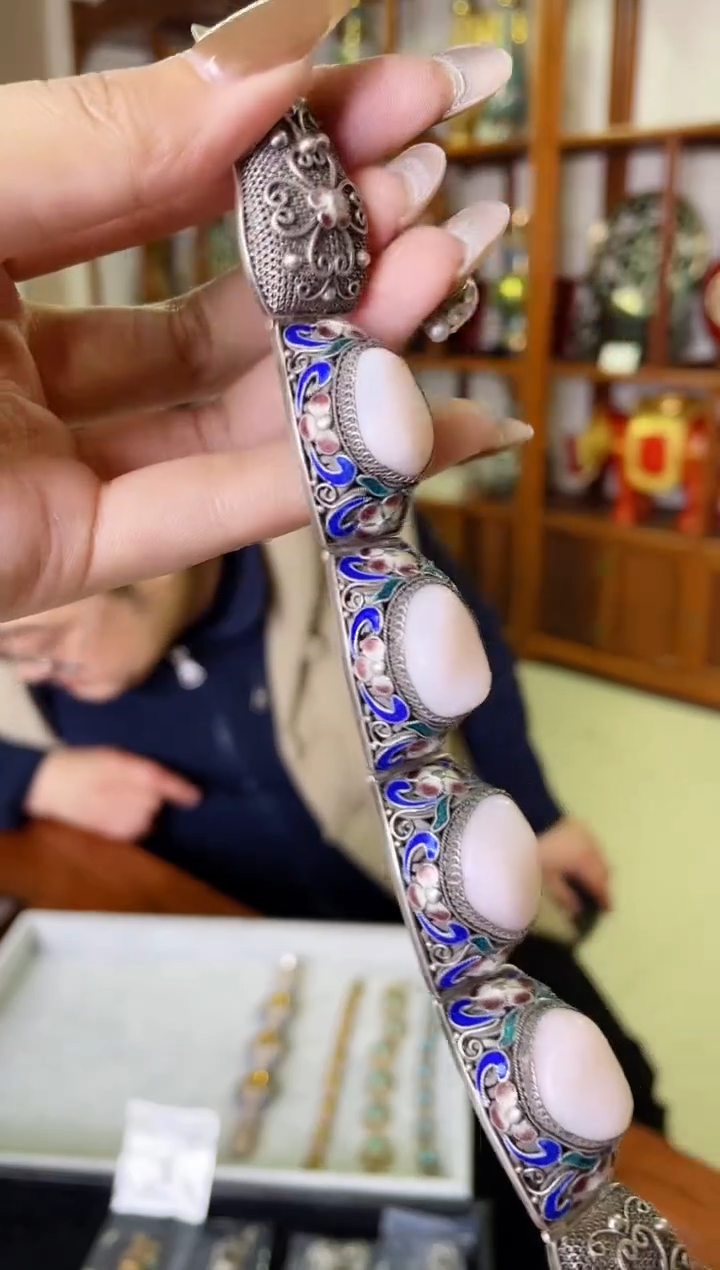 【闪购商品】非遗绝技花丝镶嵌镯子