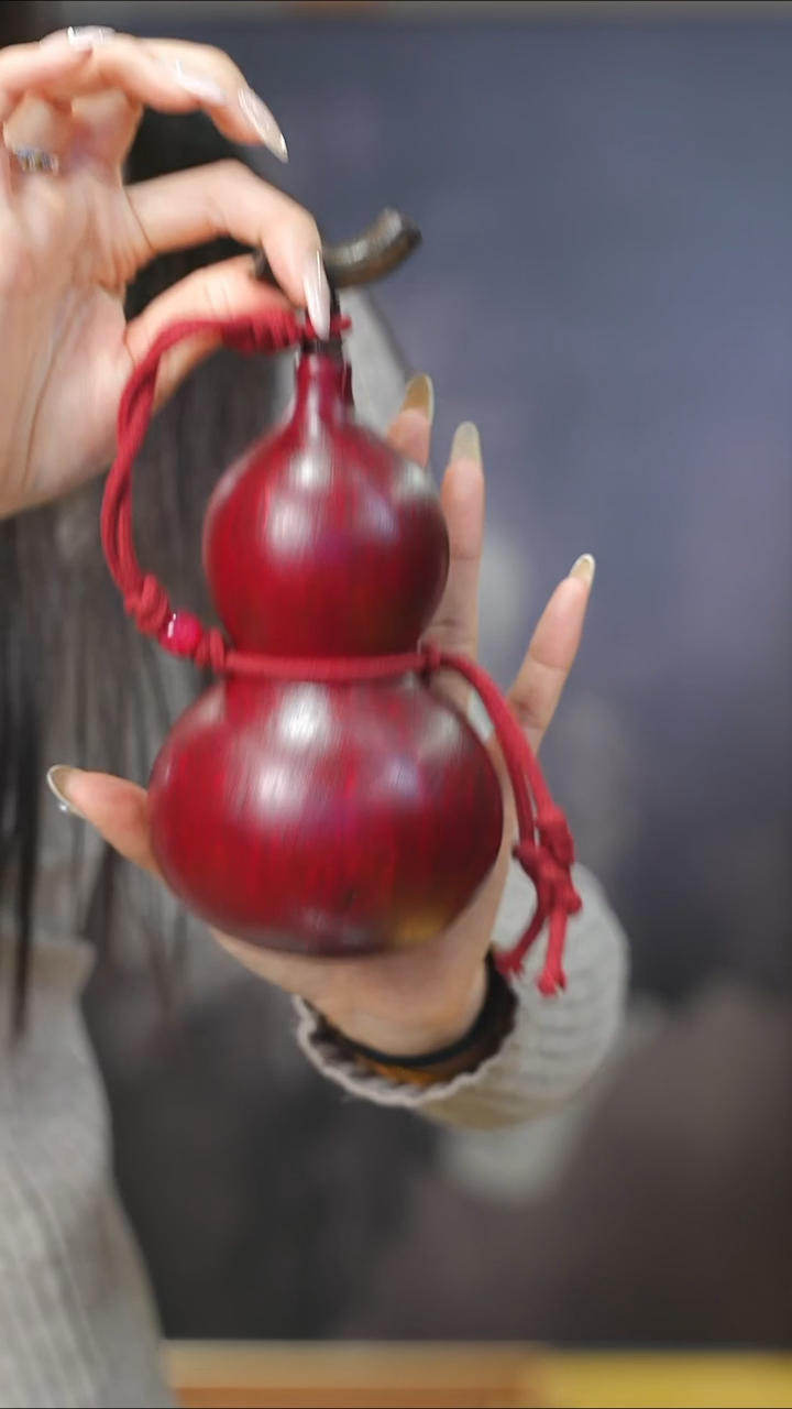 【闪购商品】XH155大漆酒葫芦不包手串及旋转底座