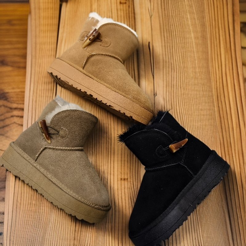 6830雪地靴保暖中帮经典冬季中筒棉靴百搭时尚雪地靴胶粘549＋220