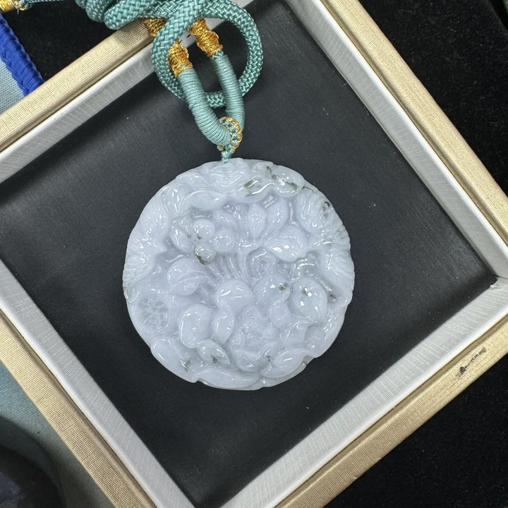 翡翠A货花开富贵吊坠拍一发一多样性发货-540663