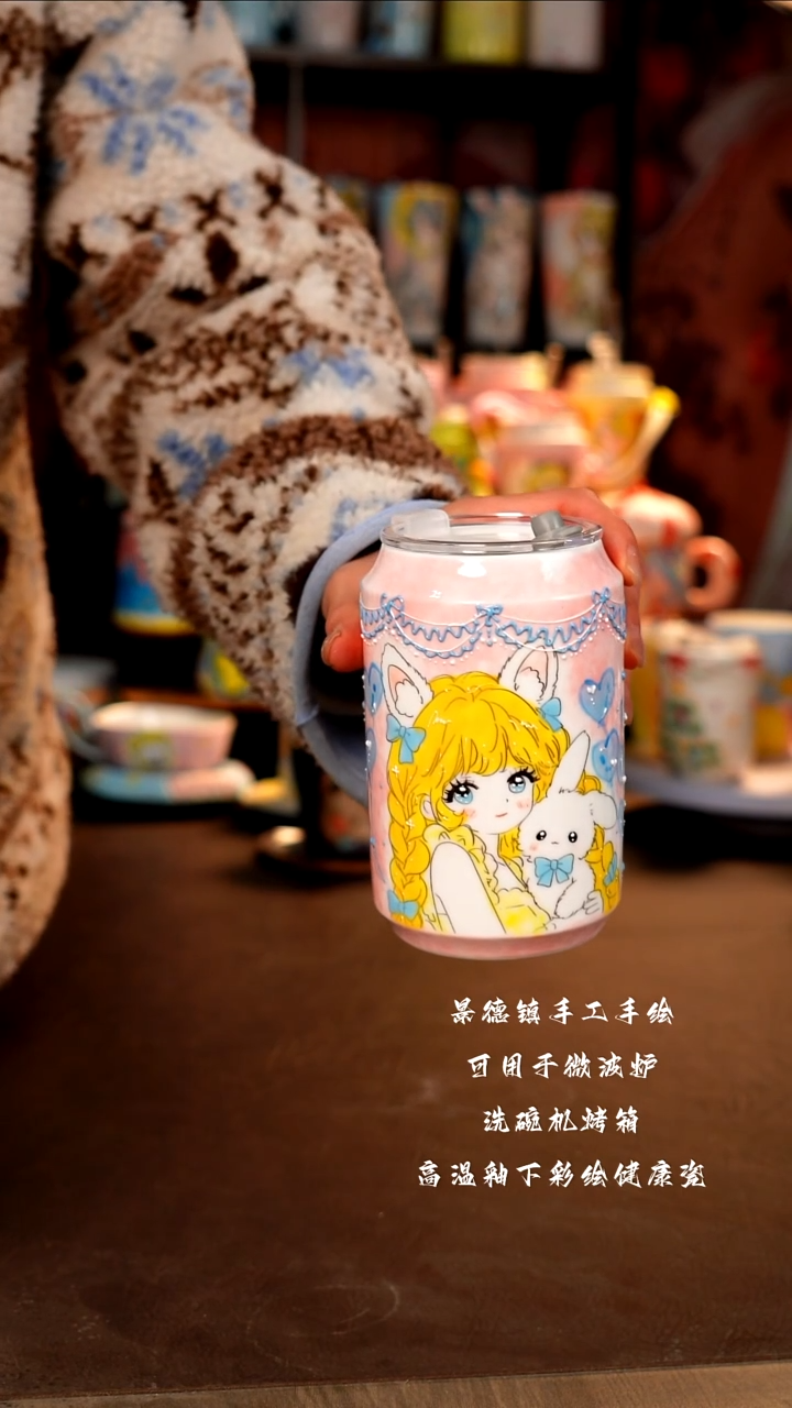 景德镇陶瓷手工手绘杯杯