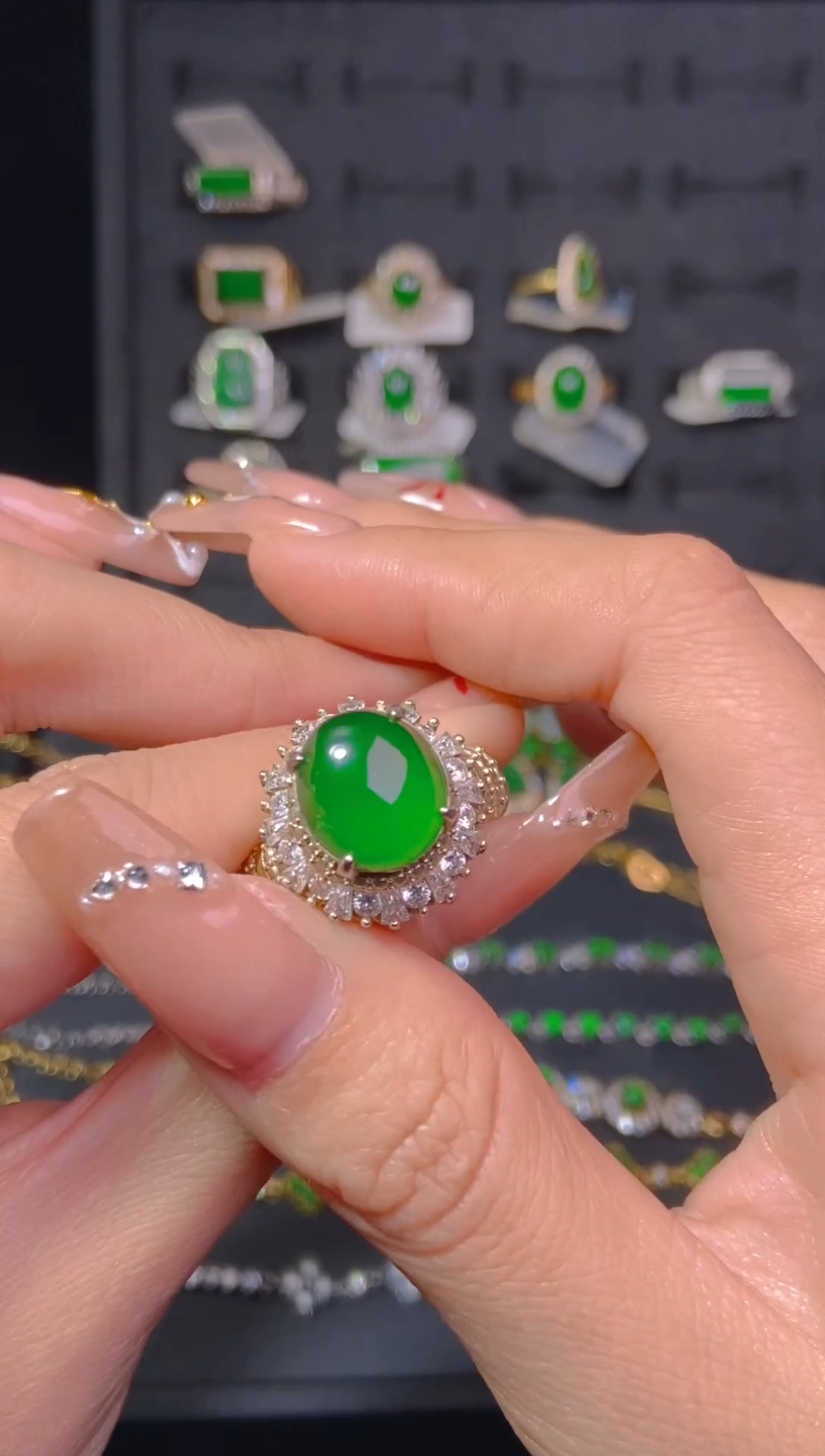 【闪购商品】翡翠戒指未镶嵌天然翡翠A货127