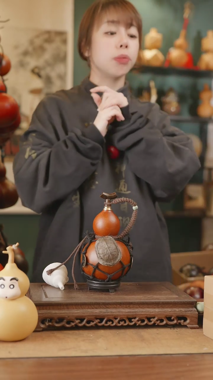 【闪购商品】13号精品天然大漆工艺防渗内胆酒葫芦~