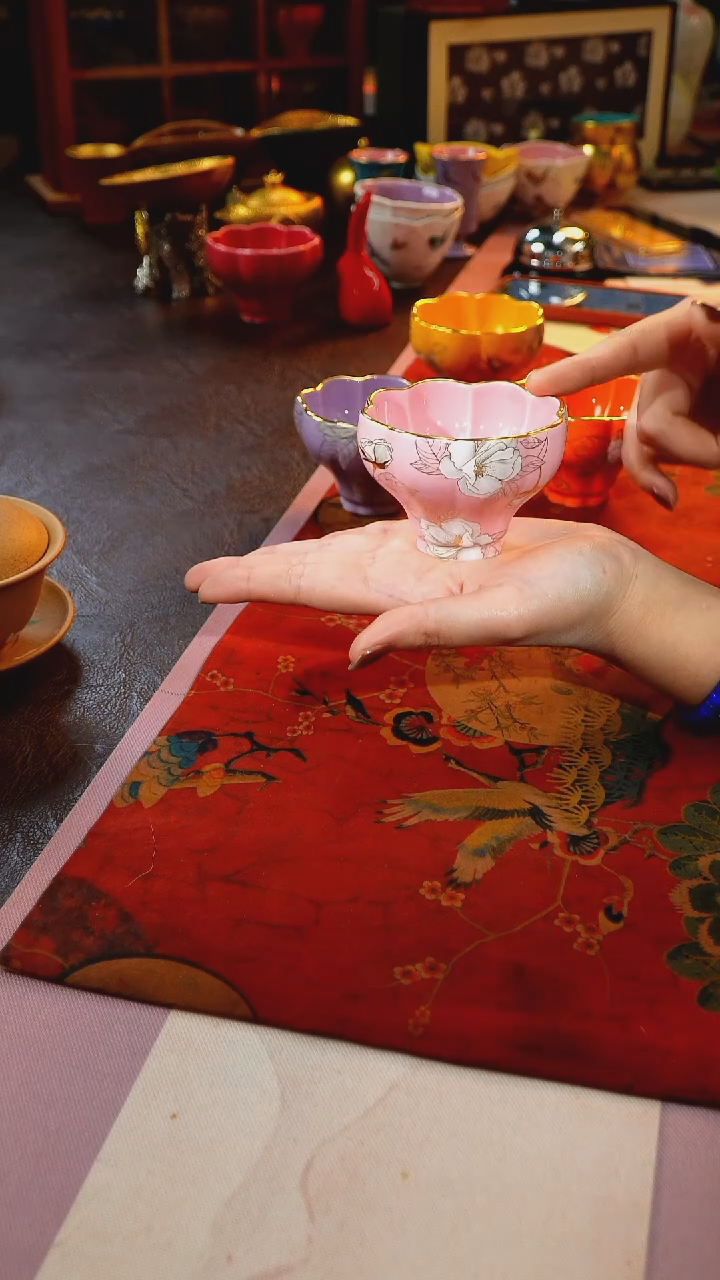 茶杯紫砂【宜景窑系列】大曼陀罗