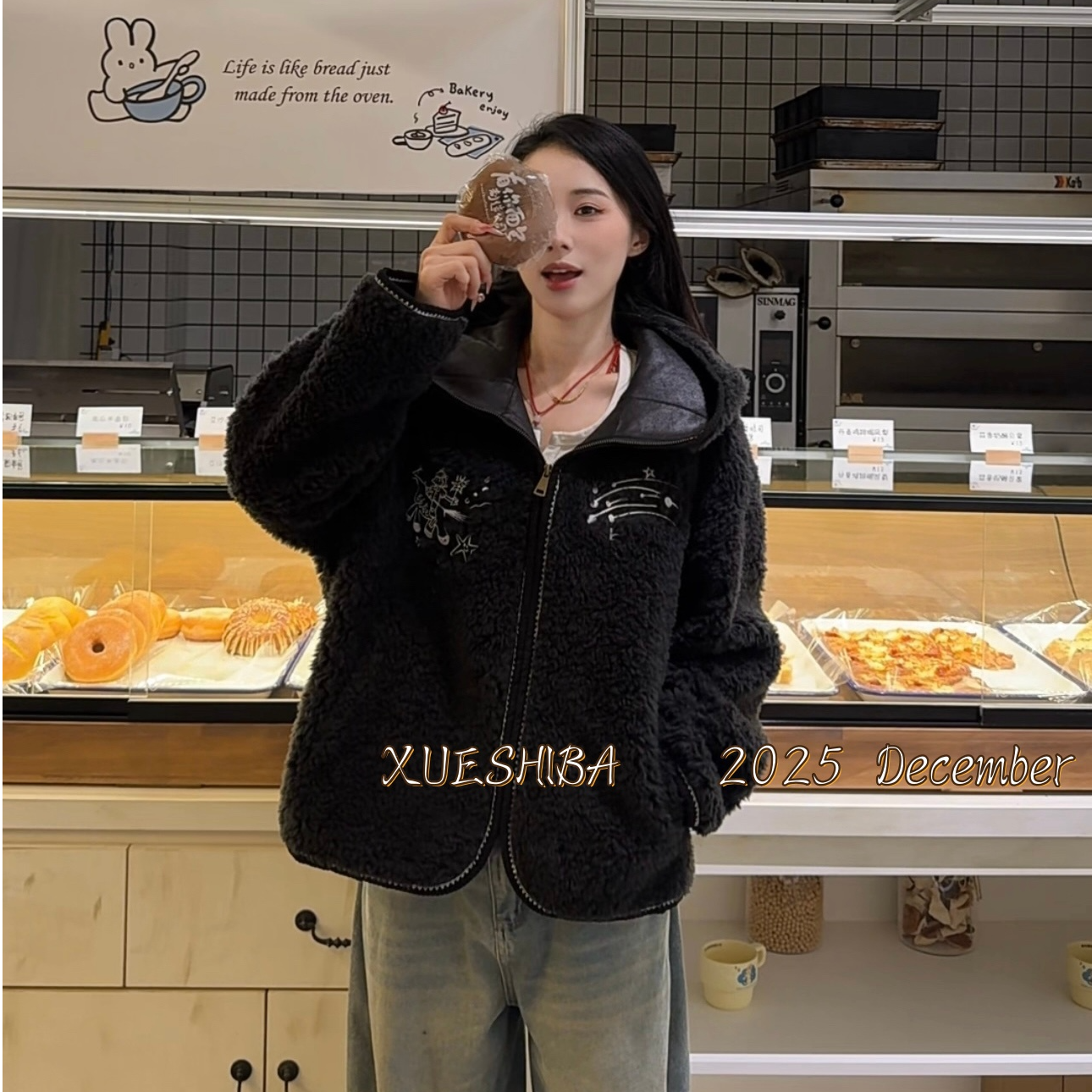 【马上有钱】马年限定~小马刺绣连帽羊剪绒外套&100羊毛