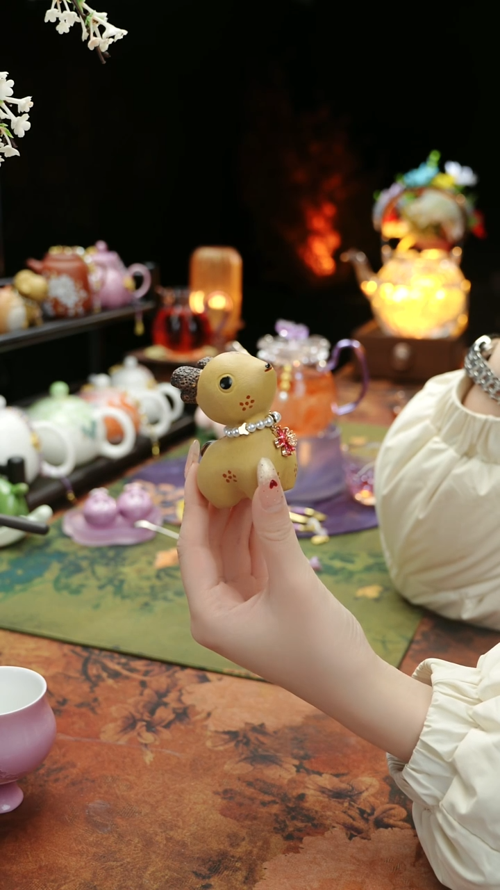 【闪购商品】一鹿有你紫砂茶宠摆件+链子