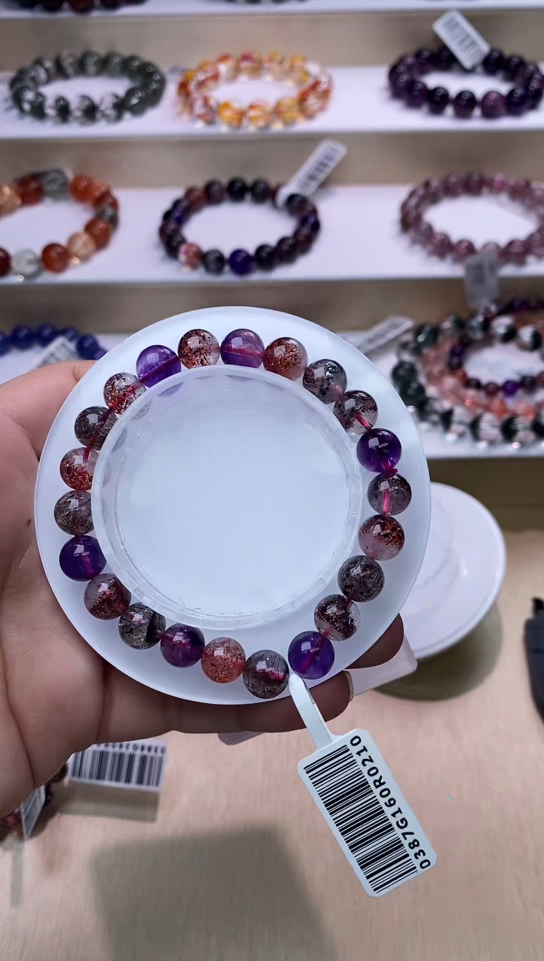 【闪购商品】水晶手链未镶嵌黑加仑超七单圈8m+