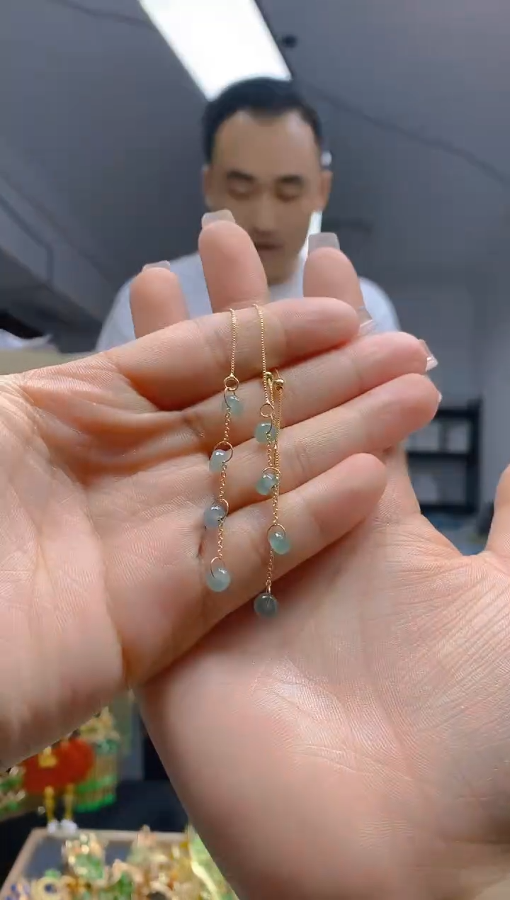 【闪购商品】翡翠耳饰合金49翡翠耳线