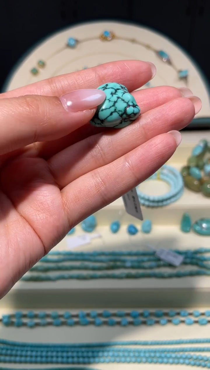 未镶嵌绿松石吊坠(不含链)绿色随形配饰