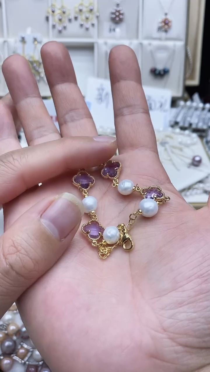 未镶嵌手链淡水珍珠手链多样性发其一