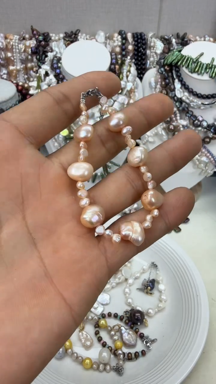 颈饰银S925镶嵌淡水珍珠1