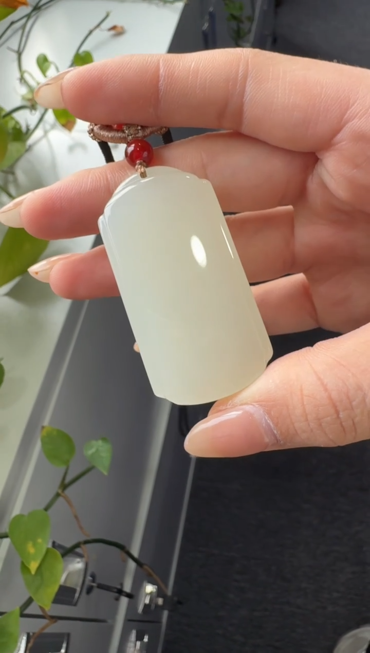 颈饰未镶嵌和田玉孤品1无事牌吊坠/配绳