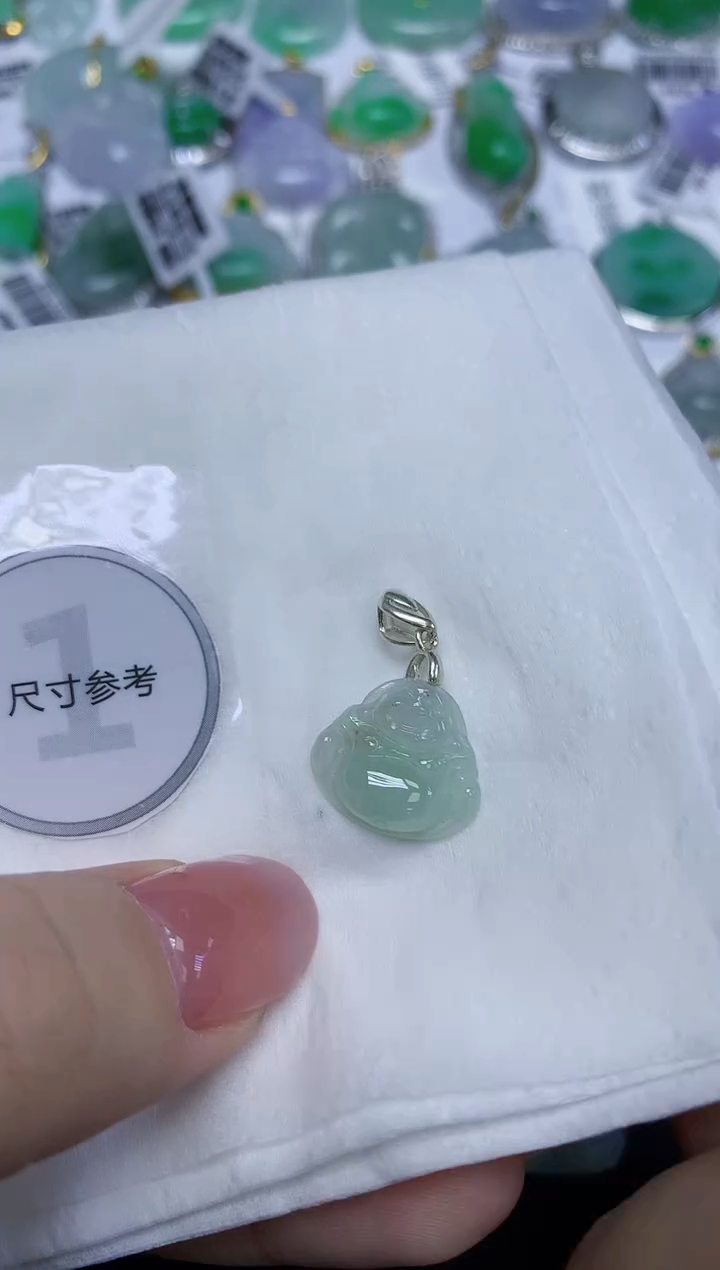颈饰未镶嵌翡翠天然缅甸翡翠A货百元以上9元证书费自理