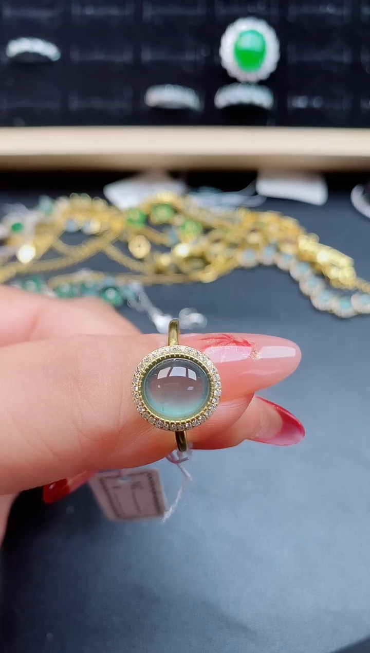 【闪购商品】翡翠戒指银S925镶嵌1212