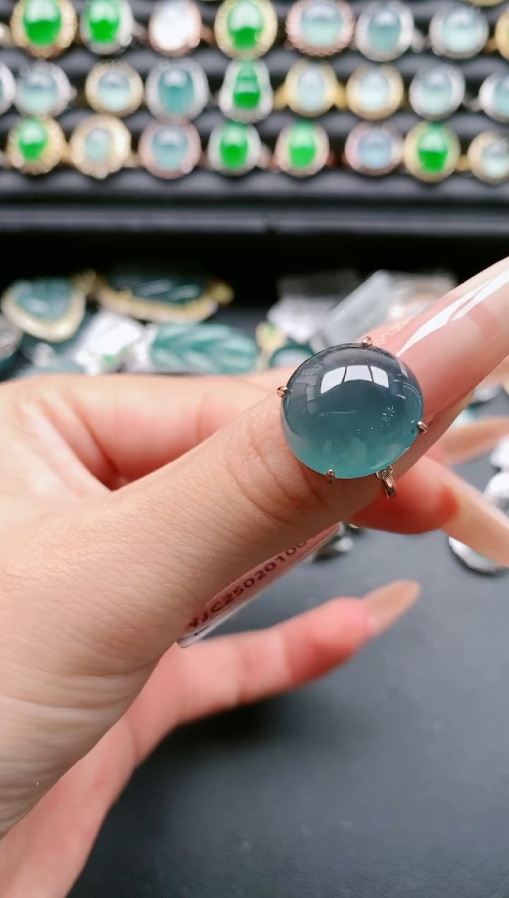 【闪购商品】翡翠戒指银S925镶嵌111111