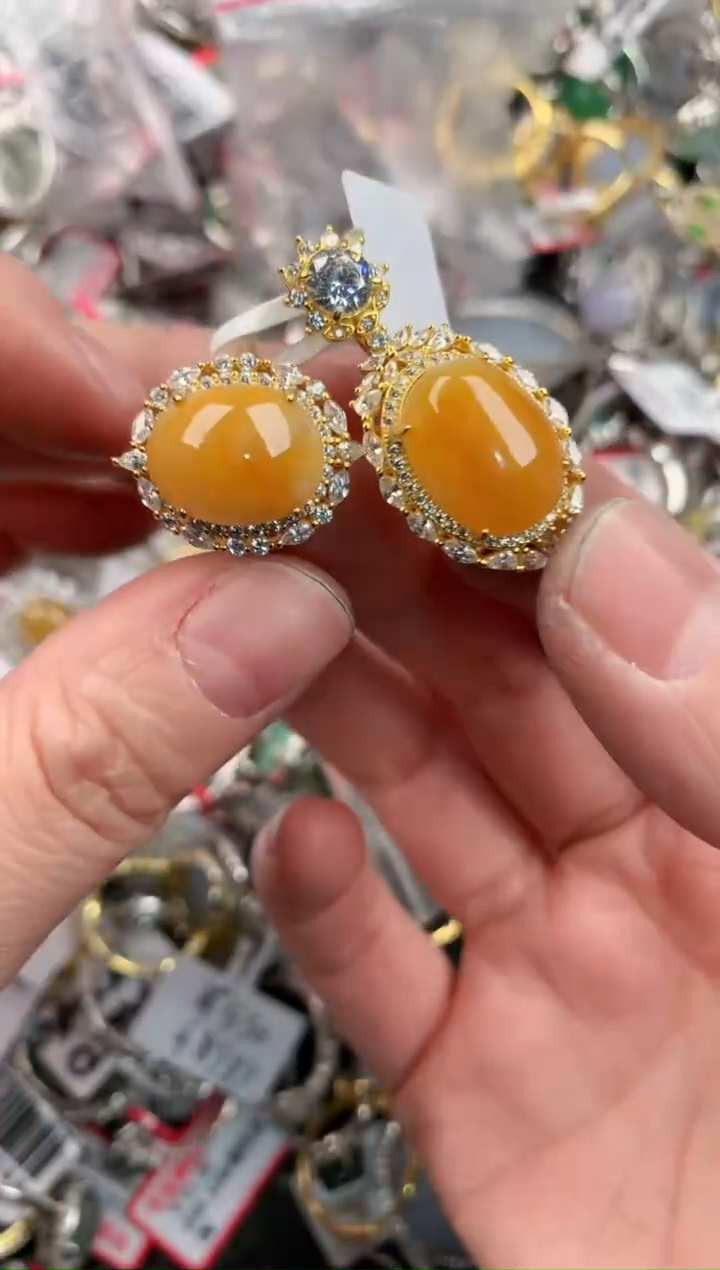 银S925镶嵌戒指翡翠11               8