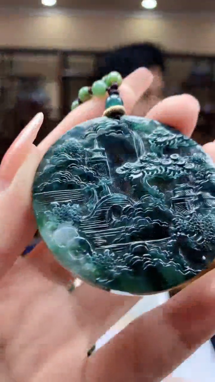 【闪购商品】定制翡翠未镶嵌1002ry-毛货挂件赠珠链56