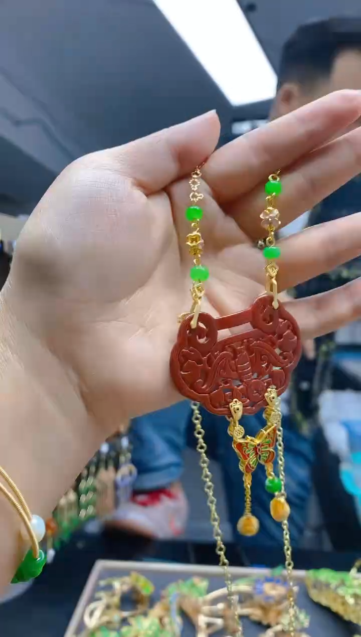【闪购商品】翡翠耳饰合金0392翡翠锁骨链