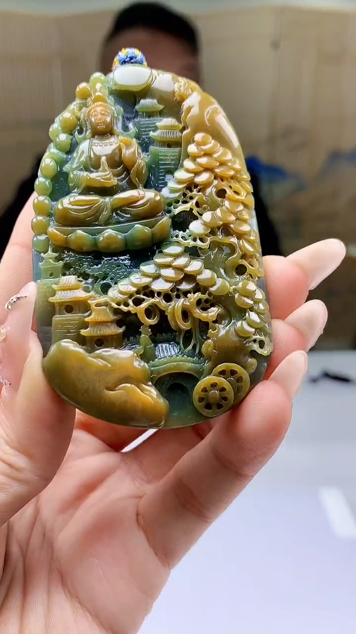 【闪购商品】定制翡翠未镶嵌4969ty-毛货挂件165