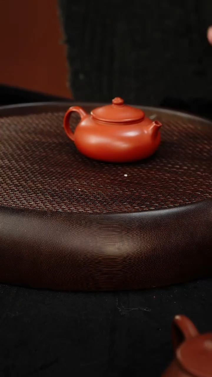 茶壶紫砂寒江 朱泥