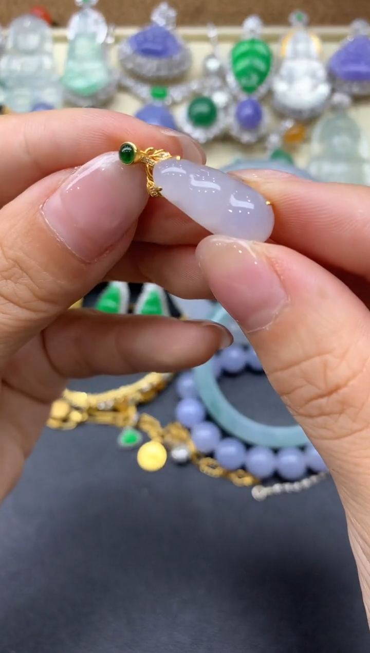 【闪购商品】翡翠颈饰18K金镶嵌257-中国好珍宝