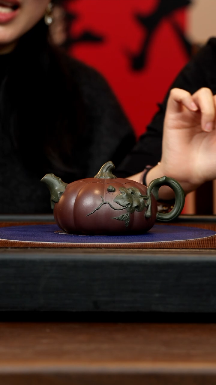 【闪购商品】紫砂茶壶CH 双色 南瓜3 330cc