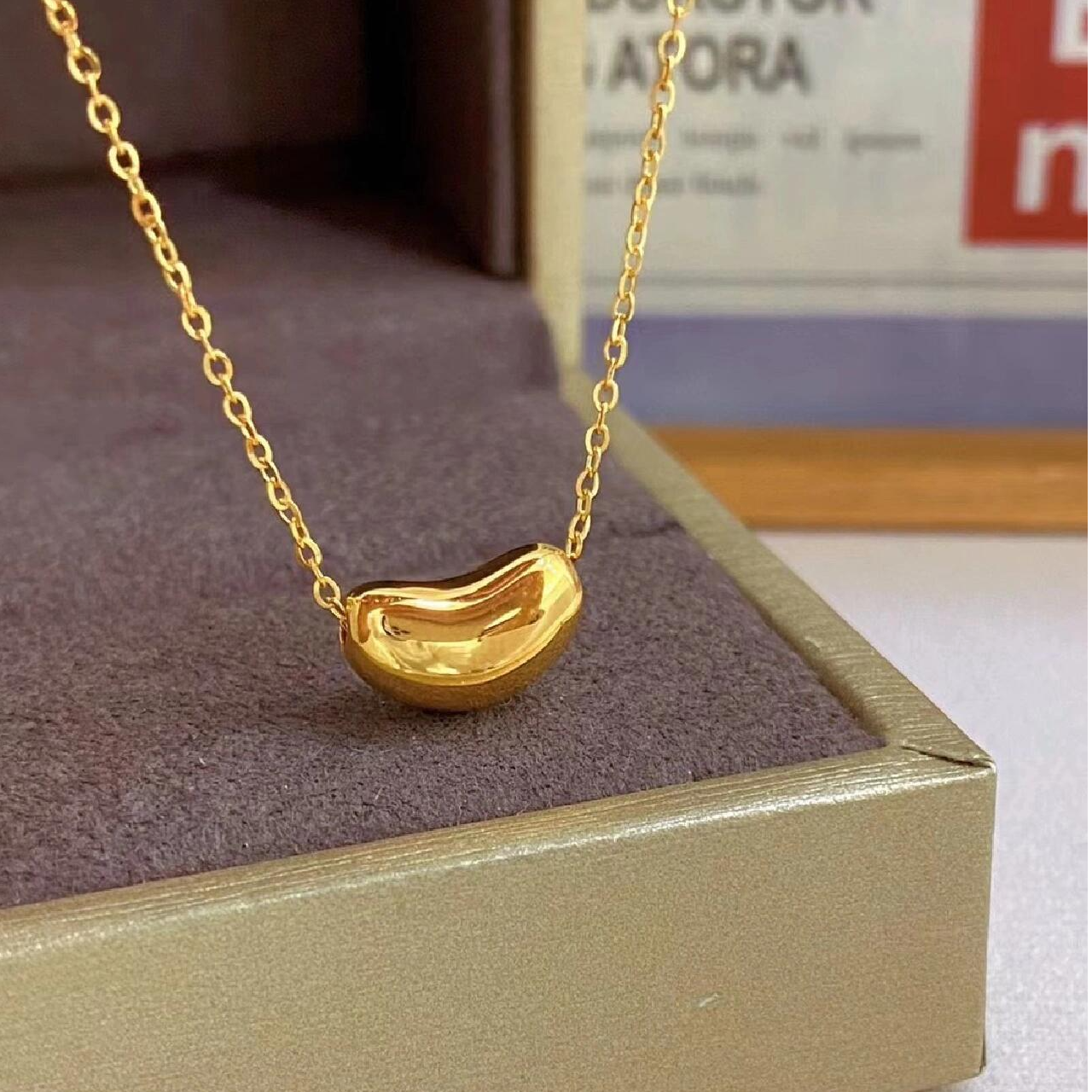 铜合金吊坠 燃力金太阳专属【XL0015】镀真金24K  相思豆项链