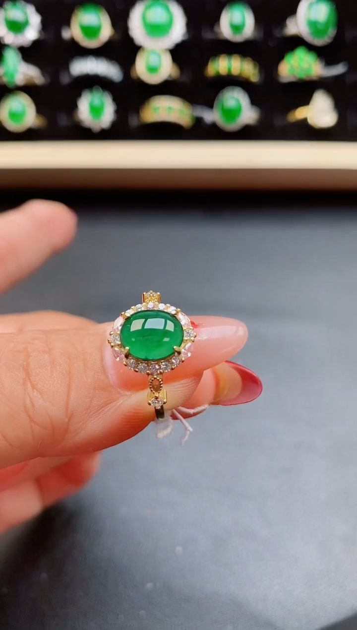 【闪购商品】翡翠戒指银S925镶嵌321321