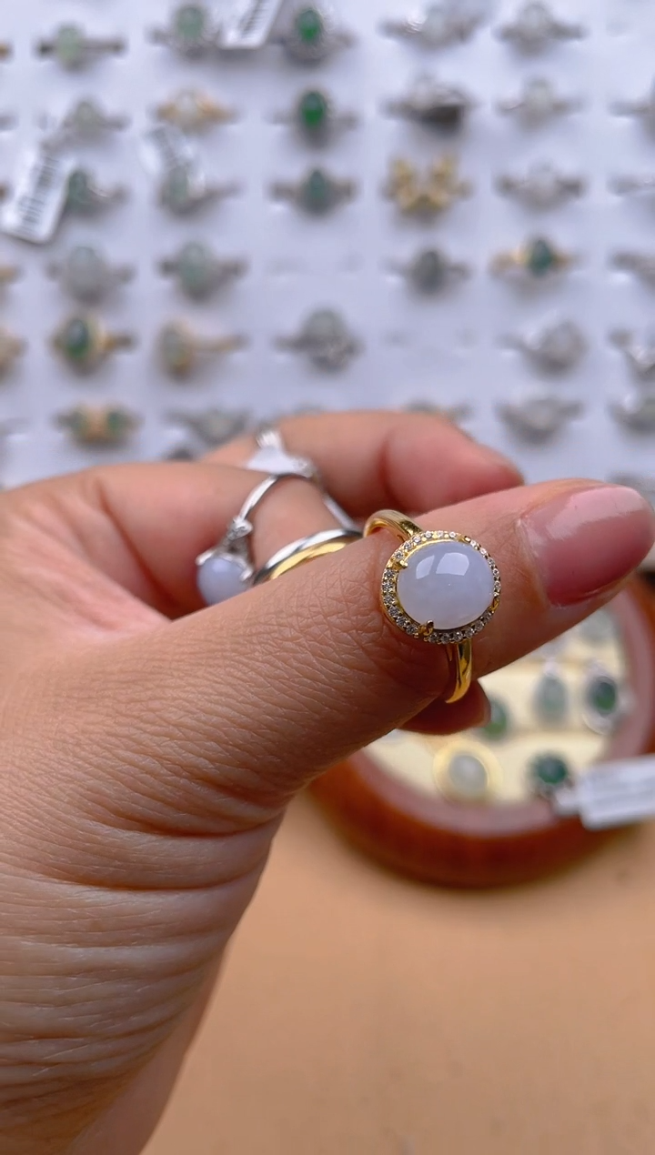 【闪购商品】翡翠戒指银S925镶嵌1111