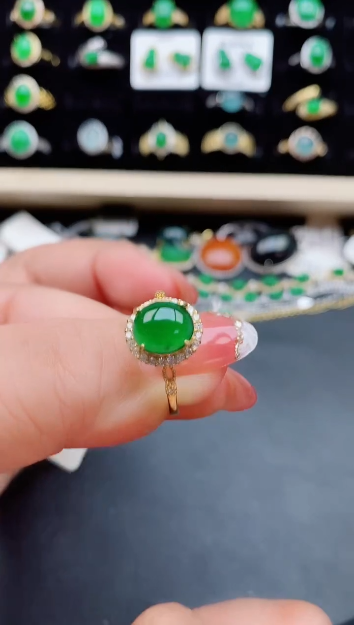 【闪购商品】翡翠戒指银S925镶嵌50850