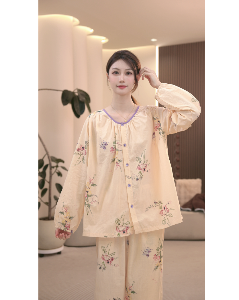 DM定制【花想容】设计款家居服套装